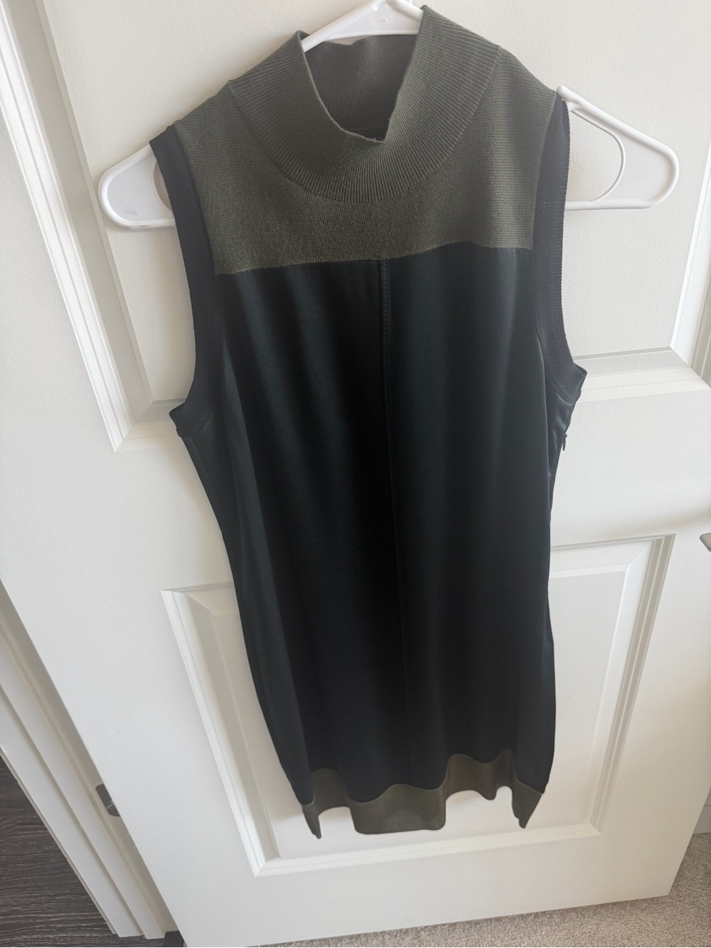 rag & bone Black Dress with Olive Green Yoke